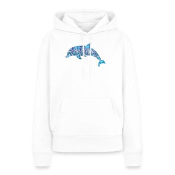 Dolphin - Frauen Premium Bio Hoodie - Weiß - Vorne - Julia (174cm)