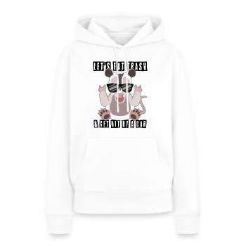 Facteur de fraîcheur de l’opossum victorieux - Sweat à capuche Premium bio Femme - blanc - Devant - Julia (174cm)