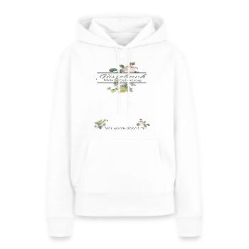 60. Geburtstag Frau & Mann Gästebuch - Frauen Premium Bio Hoodie - Weiß - Vorne - Julia (174cm)