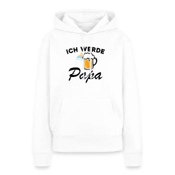 Ich werde Papa werdender Papa Vater - Frauen Premium Bio Hoodie - Weiß - Vorne - Julia (174cm)