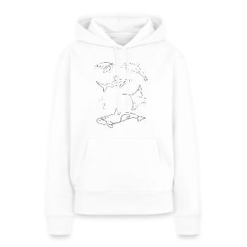 Tiefsee Wunder Faszinierende Kreaturen - Frauen Premium Bio Hoodie - Weiß - Vorne - Julia (174cm)