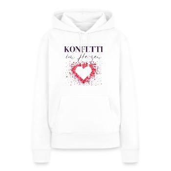 Konfetti im Herzen Fasching Konfetti Kostüm Damen - Frauen Premium Bio Hoodie - Weiß - Vorne - Julia (174cm)