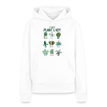 Crazy Plant Lady Garden Plants Garden Lovers - Women’s Premium Organic Hoodie - white - Front - Julia (174cm)