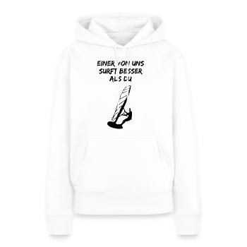 Surfer Challenge - Mieux que vous - Sweat à capuche Premium bio Femme - blanc - Devant - Julia (174cm)