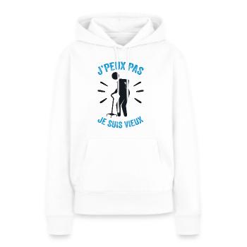 Ich kann nicht, ich bin alt - Frauen Premium Bio Hoodie - Weiß - Vorne - Julia (174cm)