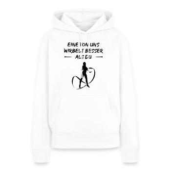 Swirl Art - Mieux que le reste - Sweat à capuche Premium bio Femme - blanc - Devant - Julia (174cm)