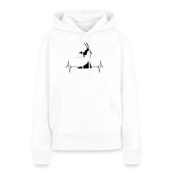 Des sensations fortes : Sky Freestyle - Sweat à capuche Premium bio Femme - blanc - Devant - Julia (174cm)