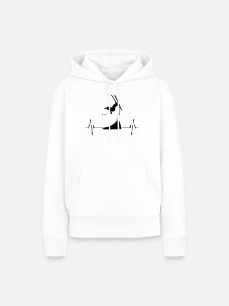 Pulsierender Nervenkitzel: Sky Freestyle - Frauen Premium Bio Hoodie - Weiß