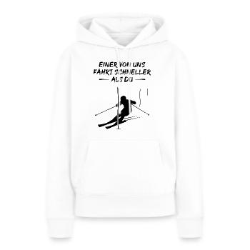 Schneller Slalom-Champion Geschenk - Frauen Premium Bio Hoodie - Weiß - Vorne - Julia (174cm)