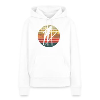 Abendflug des Skispringers - Frauen Premium Bio Hoodie - Weiß - Vorne - Julia (174cm)