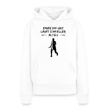 Défi de coureur rapide - Sweat à capuche Premium bio Femme - blanc - Devant - Julia (174cm)