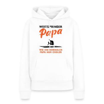Le plus cool des sauts en longueur papa - cadeau - Sweat à capuche Premium bio Femme - blanc - Devant - Julia (174cm)