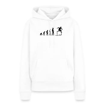 Evolution Parcours d’obstacles Sport Évolutif - Sweat à capuche Premium bio Femme - blanc - Devant - Julia (174cm)