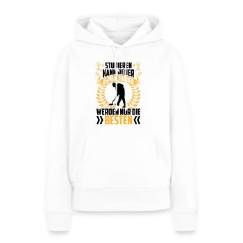 Constructeurs d’asphalte Constructeurs de routes - Sweat à capuche Premium bio Femme - blanc - Devant - Julia (174cm)
