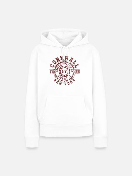 Cornwall, NY | New York Travel & Souvenir Gift - Women’s Premium Organic Hoodie - white