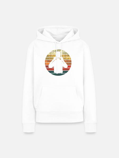 Sunset Harmonika Solo Vibes - Frauen Premium Bio Hoodie - Weiß