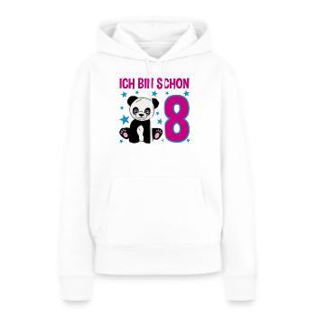 Acht Jahre – Pandastarker Tag - Frauen Premium Bio Hoodie - Weiß - Vorne - Julia (174cm)