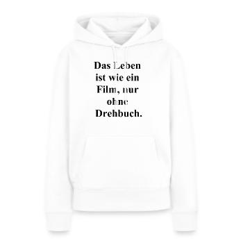 Leçons de vie - Sweat à capuche Premium bio Femme - blanc - Devant - Julia (174cm)