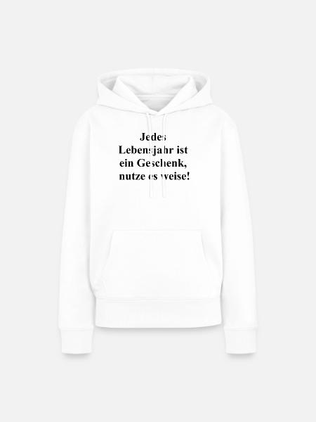 Glücksbringer - Frauen Premium Bio Hoodie - Weiß