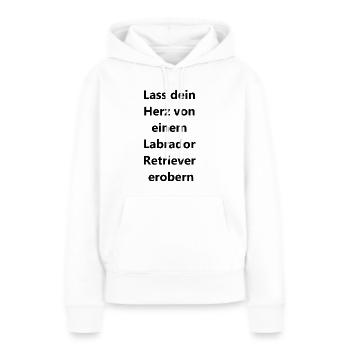 Liebesbeweis für Hundefreunde - Frauen Premium Bio Hoodie - Weiß - Vorne - Julia (174cm)