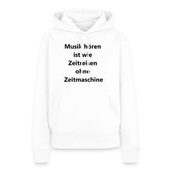 Zeitreise Geschenk - Frauen Premium Bio Hoodie - Weiß - Vorne - Julia (174cm)