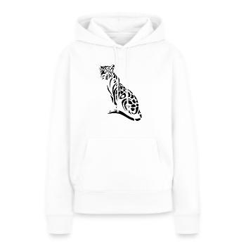 Majestätischer Dschungel-Panther Kunst für - Frauen Premium Bio Hoodie - Weiß - Vorne - Julia (174cm)