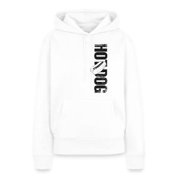 Hot Dog Hot-dog Adulte - Sweat à capuche Premium bio Femme - blanc - Devant - Julia (174cm)