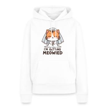 I'm Getting Meowied Bridal Cat JGA Kawaii Cat - Women’s Premium Organic Hoodie - white - Front - Julia (174cm)