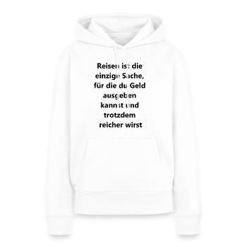 Bon - Sweat à capuche Premium bio Femme - blanc - Devant - Julia (174cm)