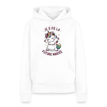 I'm The Bride To Be Wedding Unicorn Woman - Women’s Premium Organic Hoodie - white - Front - Julia (174cm)