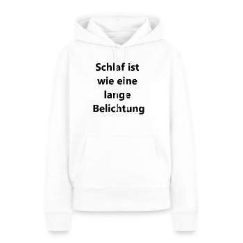 Schlaflos in der Dunkelheit Geschenk - Frauen Premium Bio Hoodie - Weiß - Vorne - Julia (174cm)