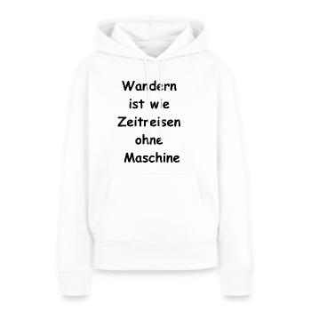 Zeitreise Geschenk - Frauen Premium Bio Hoodie - Weiß - Vorne - Julia (174cm)