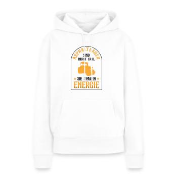 Les constructeurs d’asphalte ne sont pas paresseux dans la construction de routes - Sweat à capuche Premium bio Femme - blanc - Devant - Julia (174cm)