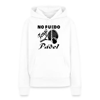 Ich kann keine Padel-Padel-Athleten haben - Frauen Premium Bio Hoodie - Weiß - Vorne - Julia (174cm)