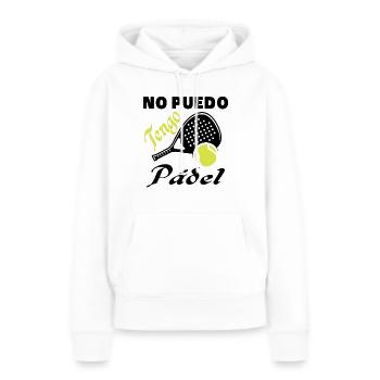 Ich kann keine Padel-Padel-Athleten haben - Frauen Premium Bio Hoodie - Weiß - Vorne - Julia (174cm)