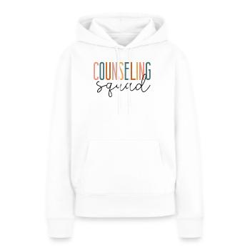 Équipe de conseil des conseillers scolaires - Sweat à capuche Premium bio Femme - blanc - Devant - Julia (174cm)
