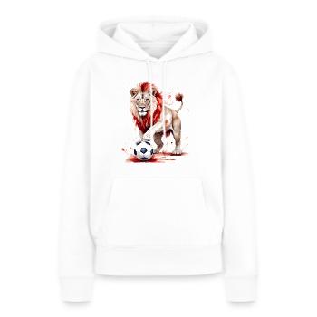 Lion Football Colorful Switzerland Animal Design Print - Women’s Premium Organic Hoodie - white - Front - Julia (174cm)