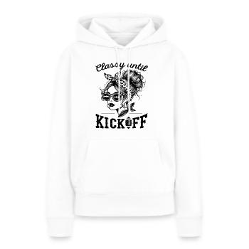 American Football Spieler Footballer Spiel schauen - Frauen Premium Bio Hoodie - Weiß - Vorne - Julia (174cm)