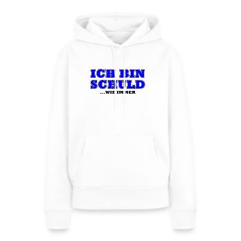 Ich bin Schuld ...WIE IMMER - Frauen Premium Bio Hoodie - Weiß - Vorne - Julia (174cm)