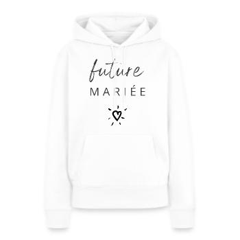 Future mariée - Sweat à capuche Premium bio Femme - blanc - Devant - Julia (174cm)