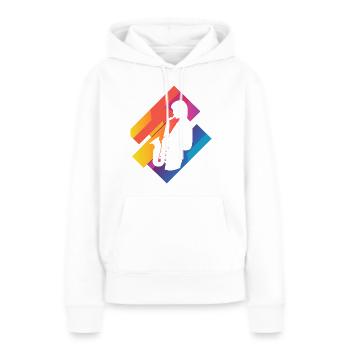 Wind instrument saxophonist - Women’s Premium Organic Hoodie - white - Front - Julia (174cm)