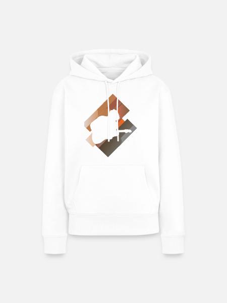 Bassist Hardrock Shouter - Frauen Premium Bio Hoodie - Weiß