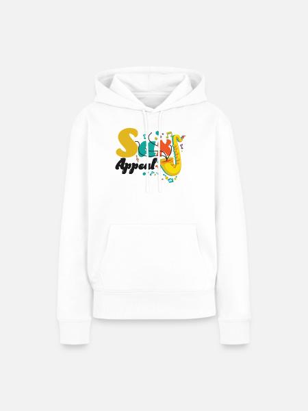 Saxophone Pun Sax Appeal - Frauen Premium Bio Hoodie - Weiß