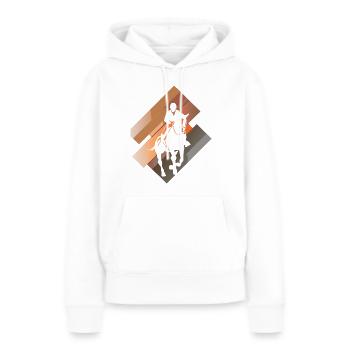 Dressur Reitschule Reiterin - Frauen Premium Bio Hoodie - Weiß - Vorne - Julia (174cm)
