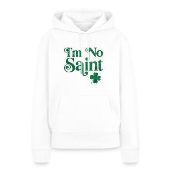 Ich bin kein Heiliger - Frauen Premium Bio Hoodie - Weiß - Vorne - Julia (174cm)