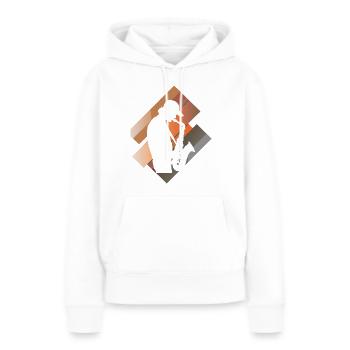 Instrument à vent Saxophone - Sweat à capuche Premium bio Femme - blanc - Devant - Julia (174cm)