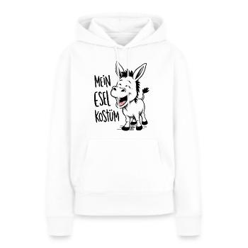 Esel Kostüm lustiges Tier Karneval Fasching lustig - Frauen Premium Bio Hoodie - Weiß - Vorne - Julia (174cm)
