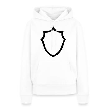 Schild - Frauen Premium Bio Hoodie - Weiß - Vorne - Julia (174cm)