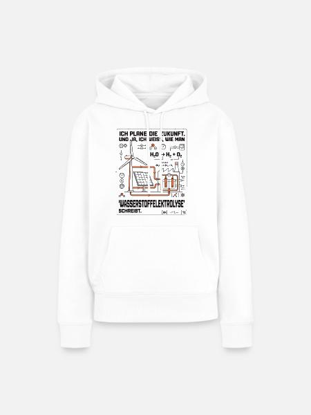 Ingenieur Plan Wasserstoffelektrolyse - Frauen Premium Bio Hoodie - Weiß