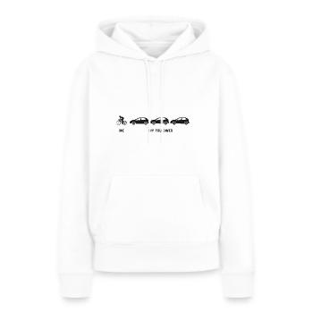 Cyclist Follower - Frauen Premium Bio Hoodie - Weiß - Vorne - Julia (174cm)